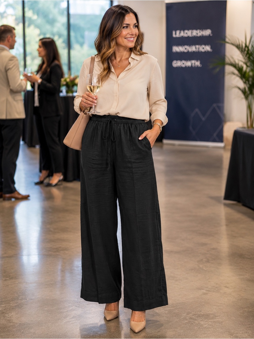 a new day Wide Leg Black Pants